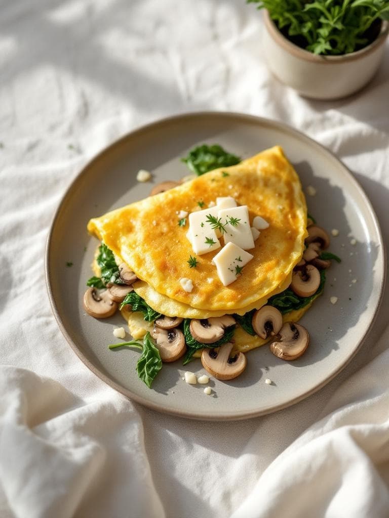 Gemüse-Omelette mit Bergkäse