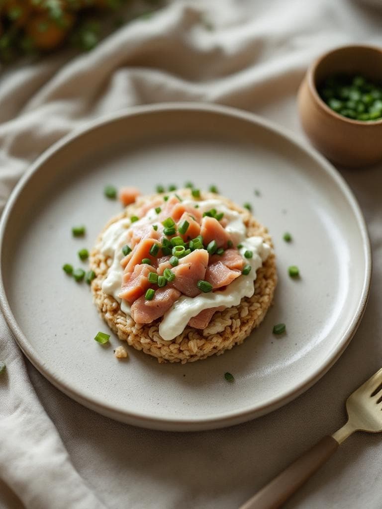 Reiswaffeln mit Thunfisch-Frischkäse