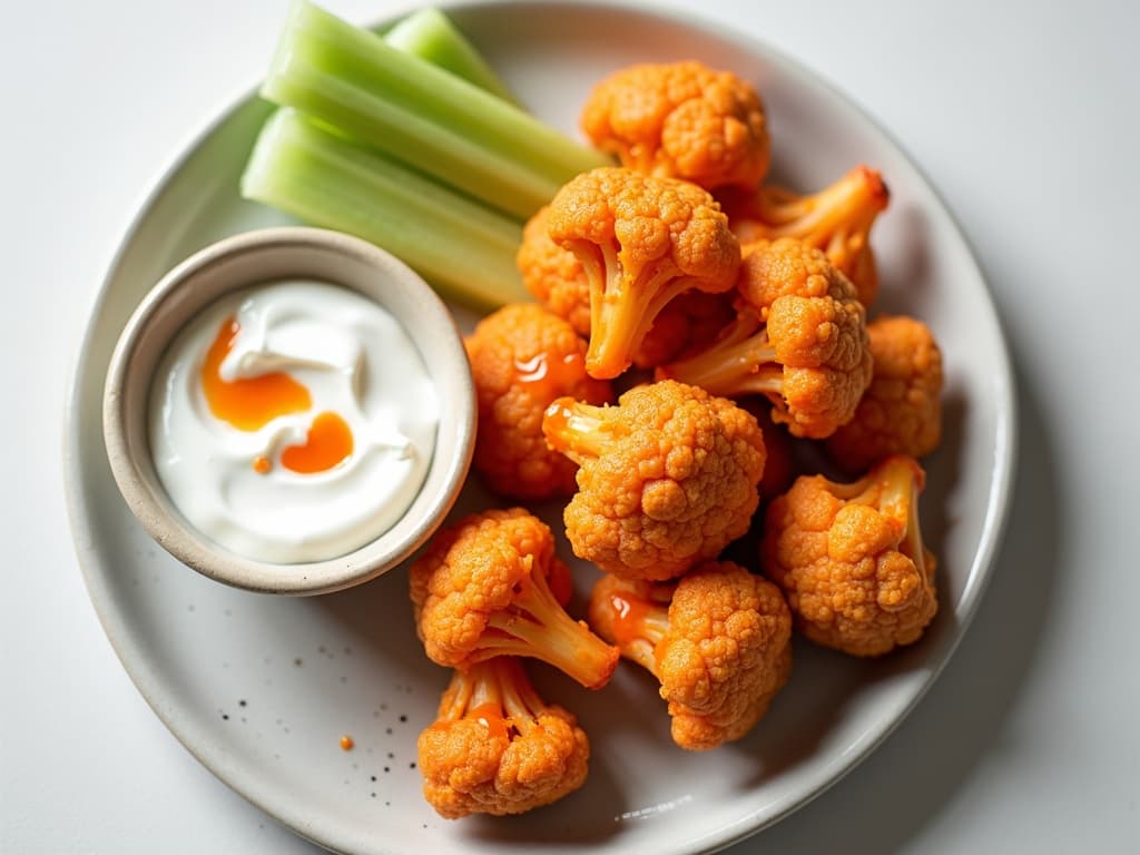 Airfryer-Blumenkohl-Wings Buffalo-Style