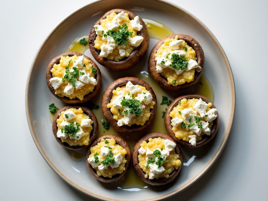 Airfryer-Champignons gefüllt mit Feta