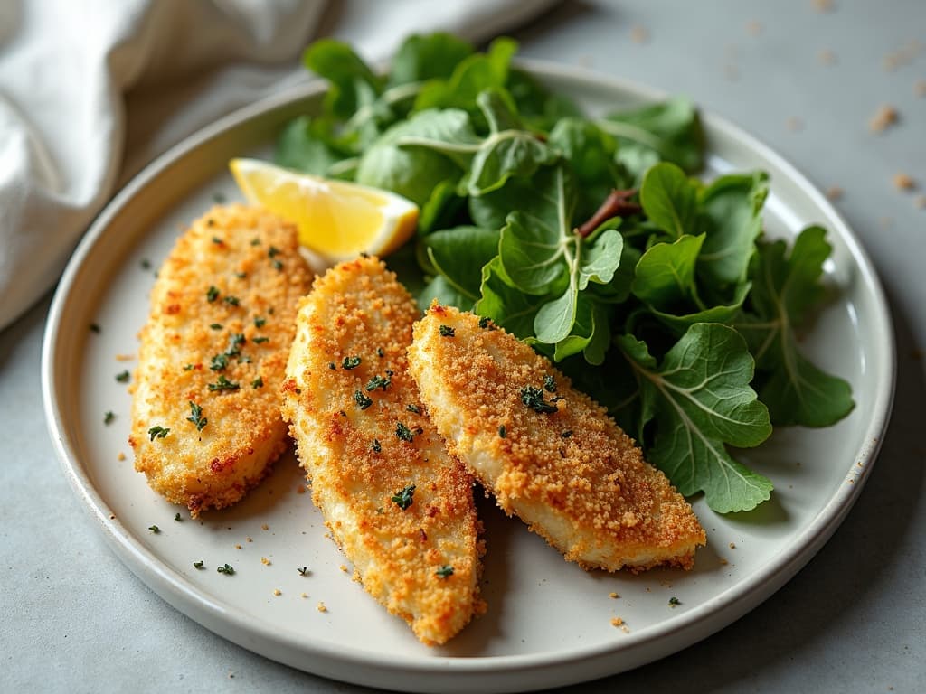 Airfryer-Hähnchenbrust in Kräuter-Panade