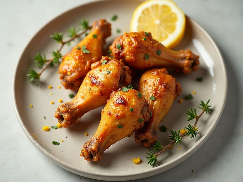 Airfryer-Hähnchenflügel mit Zitrone und Thymian