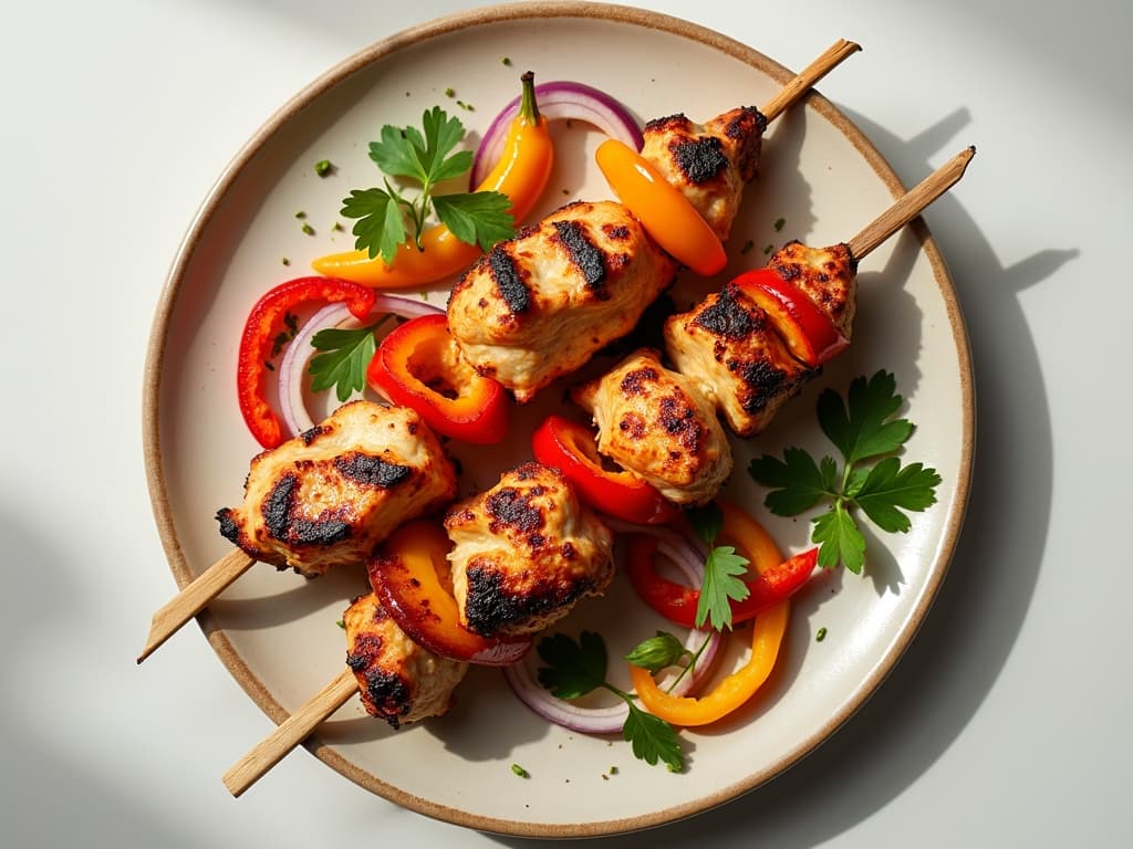 Airfryer-Hähnchenspieße mit Paprika