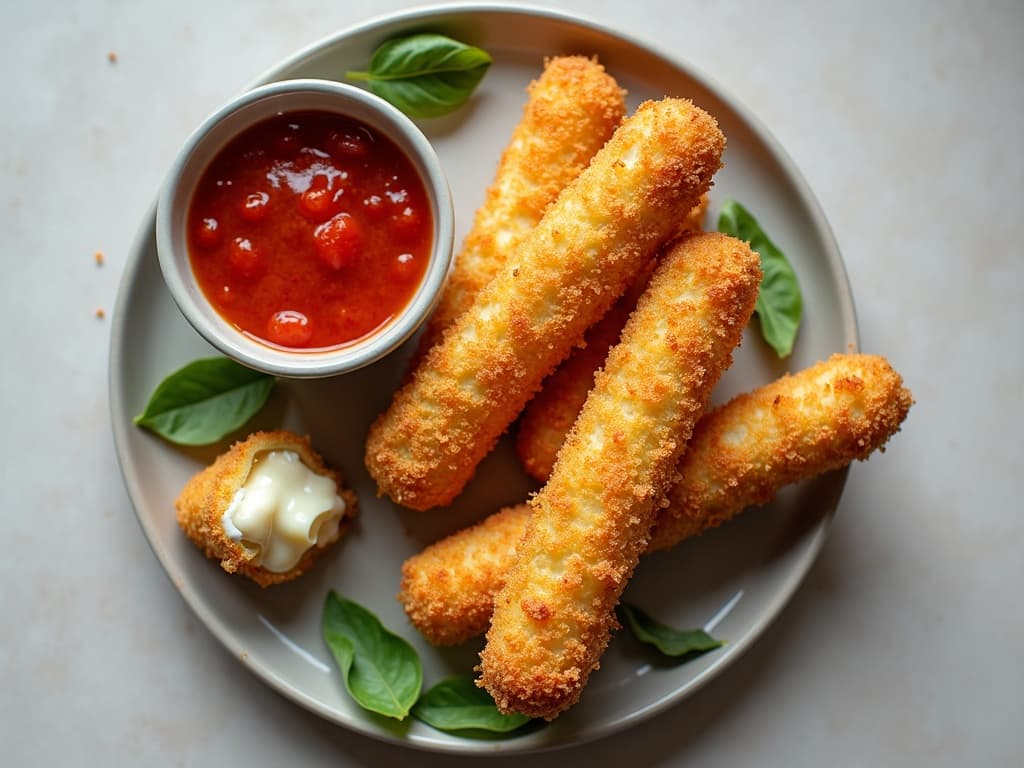 Airfryer-Mozzarella-Sticks mit Panko