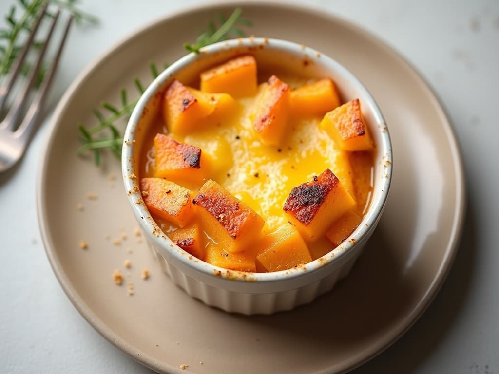 Airfryer-Süßkartoffel-Gratin für eine Portion