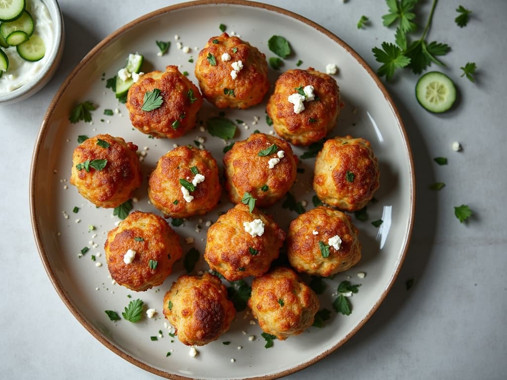 Airfryer-Truthahn-Boulettes griechisch
