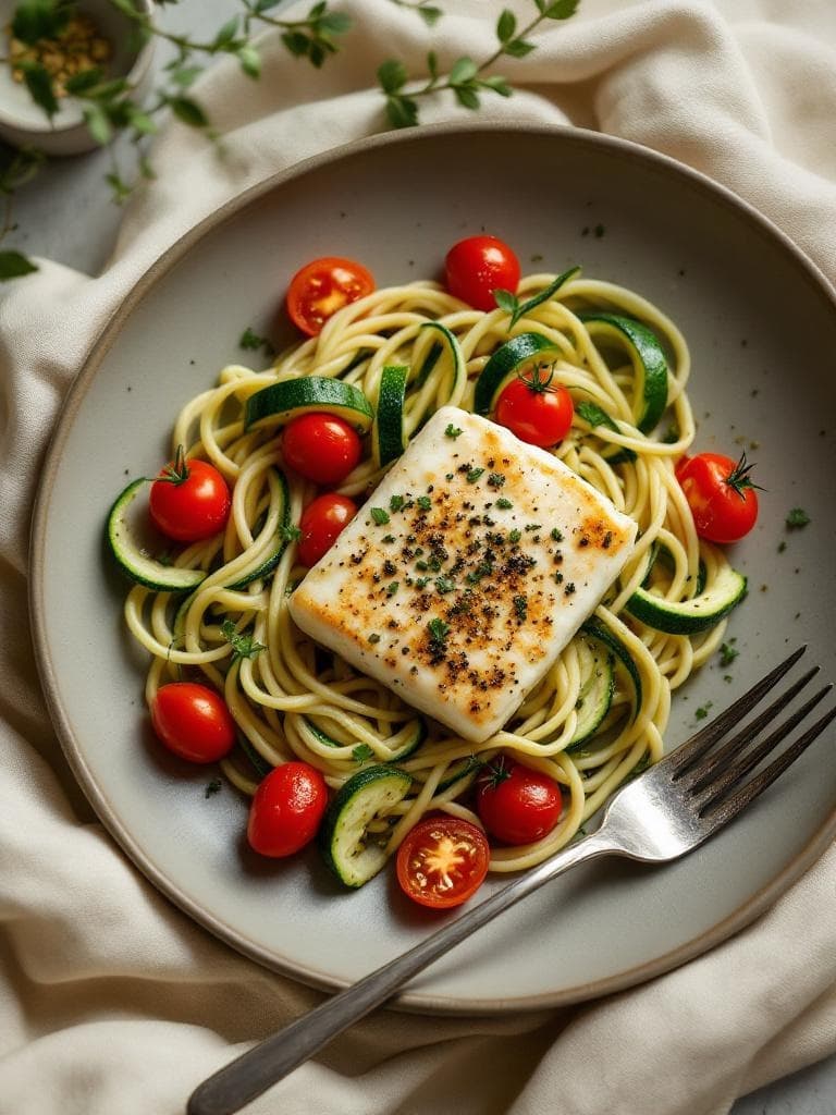 Pangasius mit Gemüsenudeln